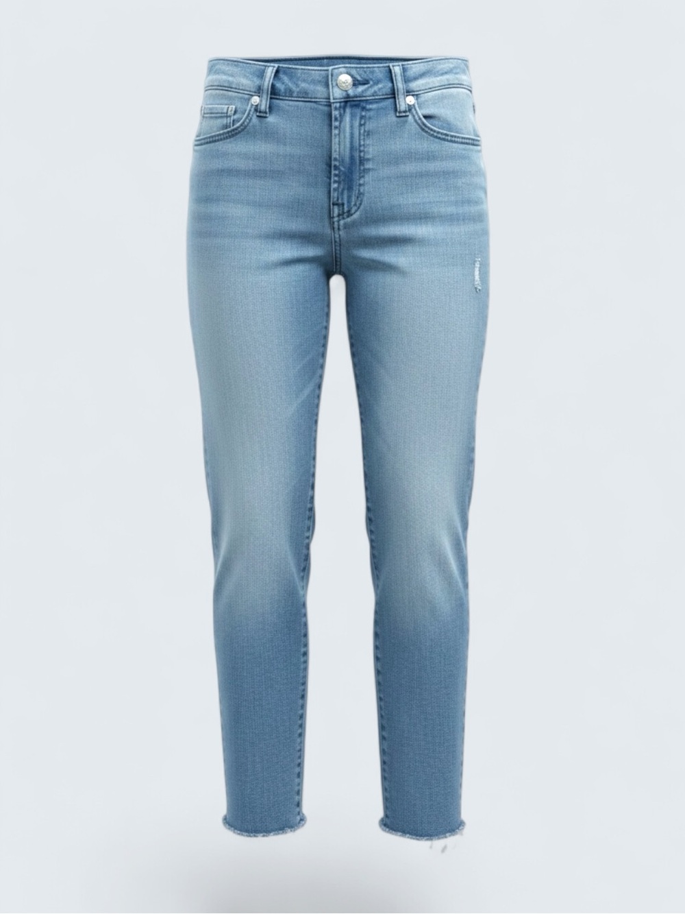 7 For All Mankind Reissue Roxanne Straight Ankle Jeans 29 Raw Hem Ashland Wash